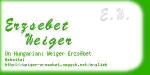 erzsebet weiger business card