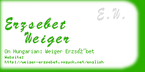 erzsebet weiger business card